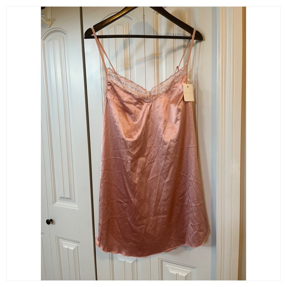 Size XL Lex & Lily dusty pink night gown neglige new with tags